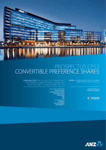 ProsPectus cPs3 convertible Preference shares pROSpEcTUS Preference shares to raise $1.25 billion