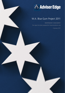 W.A. Blue Gum Project 2011 INDEPENDENT ASSESSMENT 4 January 2011
