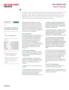 S&amp;P MIDCAP 400 EQUITY INDICES