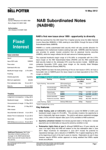 Fixed NAB Subordinated Notes (NABHB)