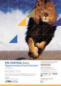PM CAPITAL Opportunities Fund Limited ACN 168 666 171