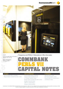 For personal use only COMMBANK CAPITAL NOTES
