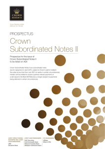 Crown Subordinated Notes II  PROSPECTUS