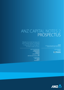 ANZ CAPITAL NOTES 2  PROSPECTUS