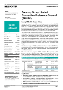 Fixed Suncorp Group Limited Convertible Preference Shares2 (SUNPC)