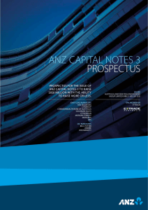 ANZ CAPITAL NOTES 3 PROSPECTUS