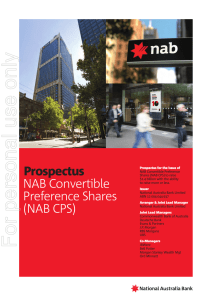     Prospectus  NAB Convertible