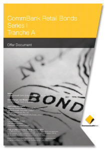 CommBank Retail Bonds Series I Tranche A Offer Document