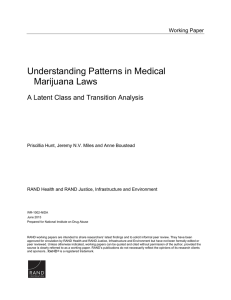 Understanding Patterns in Medical Marijuana Laws A Latent Class and Transition Analysis