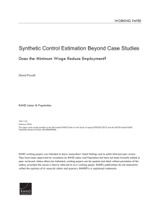 Synthetic Control Estimation Beyond Case Studies WORKING PAPER