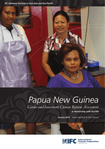 Papua New Guinea Gender and Investment Climate Reform Assessment