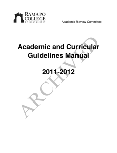 Academic and Curricular Guidelines Manual 2011-2012