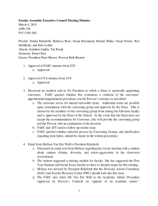 Faculty Assembly Executive Council Meeting Minutes March 4, 2015 ASB-230 915-1100 AM