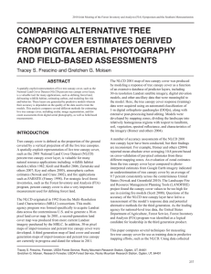 CoMPArInG AlTernATIve Tree CAnoPy Cover eSTIMATeS DerIveD FroM DIGITAl AerIAl PHoToGrAPHy