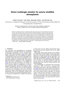 Direct multiangle solution for poorly stratified atmospheres