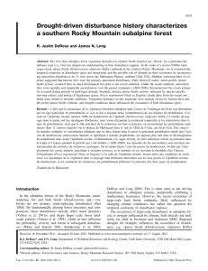 Drought-driven disturbance history characterizes a southern Rocky Mountain subalpine forest