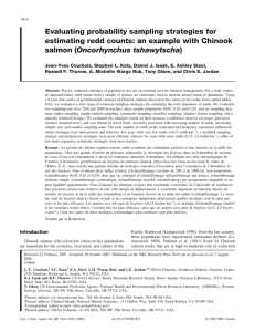 Evaluating probability sampling strategies for Oncorhynchus tshawytscha