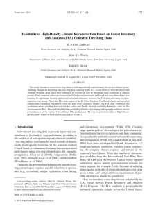 Feasibility of High-Density Climate Reconstruction Based on Forest Inventory