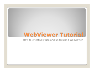 WebViewer Tutorial How to effectively use and understand Webviewer