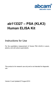 ab113327 – PSA (KLK3) Human ELISA Kit Instructions for Use