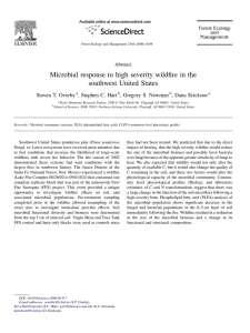 Microbial response to high severity wildfire in the southwest United States ,