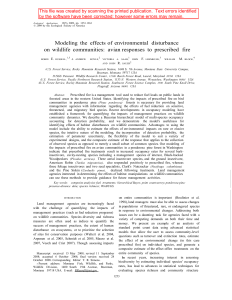 Modeling the effects of environmental disturbance