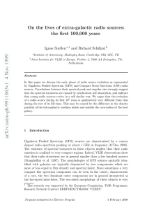 On the lives of extra-galactic radio sources: the first 100,000 years