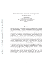 Bars and secular evolution in disk galaxies: Theoretical input E. Athanassoula