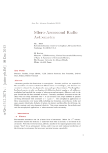 Micro-Arcsecond Radio Astrometry M.J. Reid M. Honma