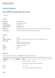 Anti-HTF9C antibody ab121126 Product datasheet 2 Images Overview