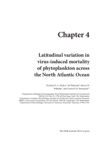 Chapter 4 Latitudinal variation in virus-induced mortality of phytoplankton across