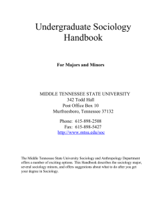 Undergraduate Sociology Handbook