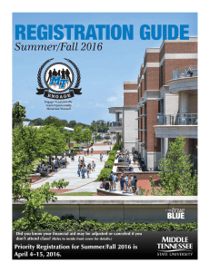 REGISTRATION GUIDE Summer/Fall 2016 April 4–15, 2016.