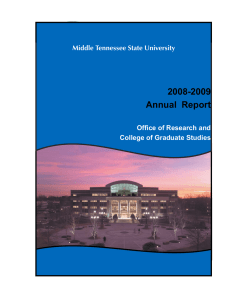 2008-2009 Annual  Report Middle Tennessee State University