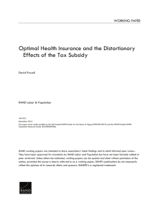 Optimal Health Insurance and the Distortionary Effects of the Tax Subsidy