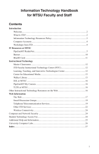 Information Technology Handbook for MTSU Faculty and Staff Contents