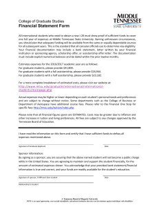 Financial Statement Form College of Graduate Studies