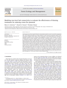 Modeling tree-level fuel connectivity to evaluate the effectiveness of thinning