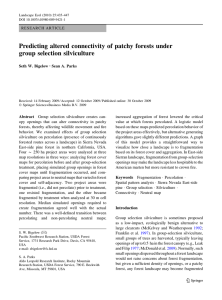 Predicting altered connectivity of patchy forests under group selection silviculture