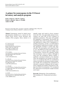 A primer for nonresponse in the US forest Paul L. Patterson
