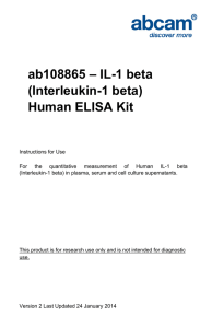 ab108865 – IL-1 beta (Interleukin-1 beta) Human ELISA Kit