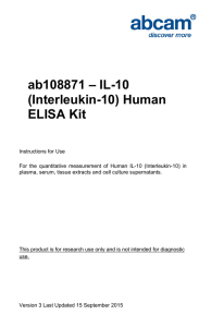 ab108871 – IL-10 (Interleukin-10) Human ELISA Kit