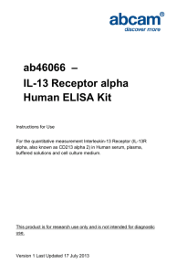 ab46066  – IL-13 Receptor alpha Human ELISA Kit