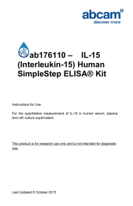 ab176110 –    IL-15 (Interleukin-15) Human SimpleStep ELISA® Kit