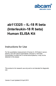 ab113325 – IL-18 R beta (Interleukin-18 R beta) Human ELISA Kit