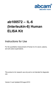 ab100572 – IL-6 (Interleukin-6) Human ELISA Kit