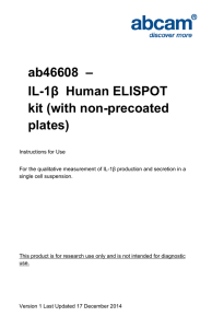 ab46608  – IL-1β  Human ELISPOT kit (with non-precoated plates)