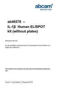 ab46578  – IL-1β  Human ELISPOT kit (without plates)