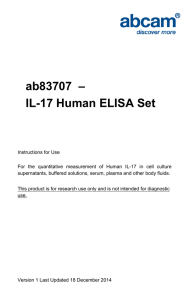 ab83707  – IL-17 Human ELISA Set
