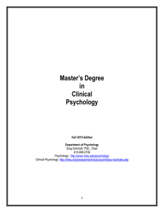 Master’s Degree in Clinical